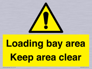 Loading bay area Keep area clear